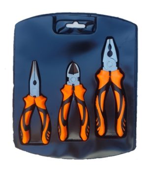 Kit Alicate Universal Corte e Bico Fino Jogo 3 Alicates Multiuso