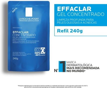 La Roche-posay Effaclar Gel Concentrado Refil 240g. Gel de Limpeza Facial.