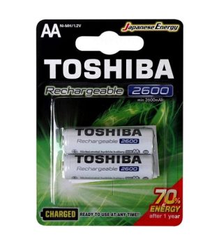 Pilha Recarregável AA 1,2V 2600mAh TNH6GAE TOSHIBA