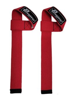 Tala Strap 100% Algodão P/Treinos Pesados De Musculação Vermelho