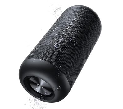 WB Caixa de Som Bluetooth Knud portátil com 10W de potência, 8 Horas de Bateria, Proteção IPX6 resistente à agua, Som Surround 360°, conexão TWS entre outras caixas, entrada P2, com alça de segurança
