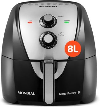 Fritadeira Sem Óleo Air Fryer 8L, Mondial, Preto/Inox, 1900W, 110V – AFN-80-BI