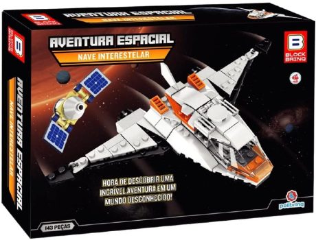 BLOCOS DE MONTAR 143 PEÇAS NAVE INTERESTELAR POLIBRINQ BM011