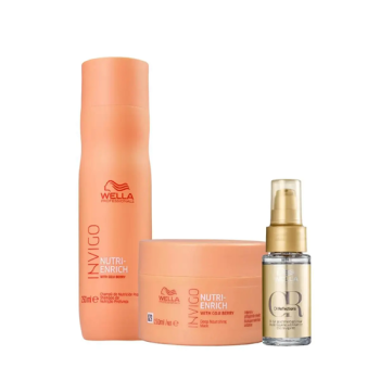 Kit Nutri Enrich Shampoo, Máscara e Oil Reflections – Wella – Wella Professionals