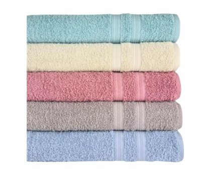 Kit 05 Toalhas de Banho Grandes e Grossas 80x150cm 100% Algodão 430g/m² Coleção Lisboa – Sortido