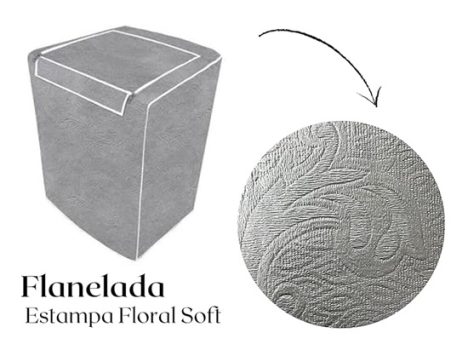 Capa Protetora Maquina De Lavar Roupas Flanelada (Cinza Tamanho G)