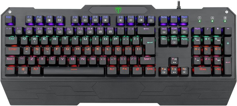 Teclado Mecânico Gamer T-Dagger Battleship Rainbow