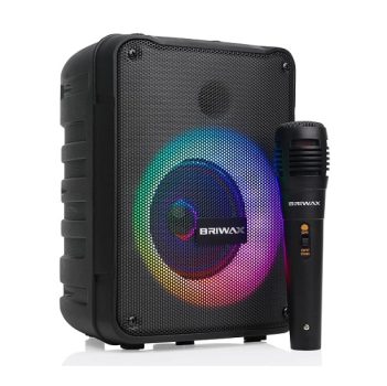 Caixa de Som Bluetooth 200w Rms Amplificada Iluminação Led RGB Som Potente Tws Com Microfone P10 Karaokê Mp3 Rádio Fm Conexão Usb Tipo C Cartão MicroSD Auxiliar P2