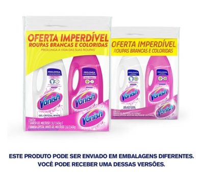 Vanish Multiuso para roupas brancas e coloridas – Tira Manchas Gel, 2 unidades de 1,5L