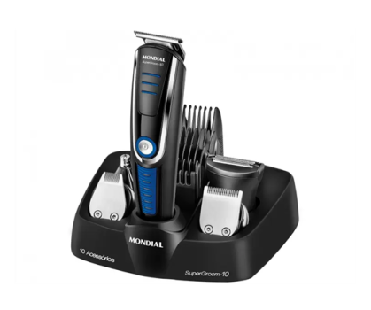 Aparador de Pelos Mondial Super Groom 10 em 1 – 1 Velocidade com Acessórios