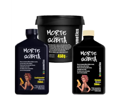 Kit Shampoo + Condicionador + Máscara Capilar Lola Cosmetics Morte Súbita