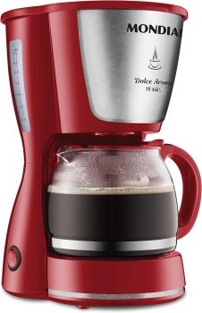 Cafeteira Elétrica Dolce Arome, Mondial, Vermelho/Inox, 550W, 110V – C-35 18X