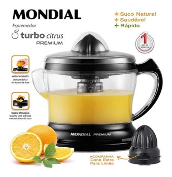 Espremedor Premium, Mondial, Preto, 30W, 110V – E-02