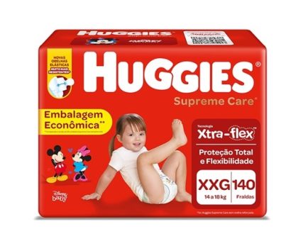 HUGGIES Fralda Supreme Care XXG – 140 fraldas, Cor: Vermelho