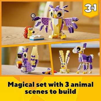 31125 LEGO® Creator 3em1 Criaturas da Floresta da Fantasia; Kit de Construção (175 peças)