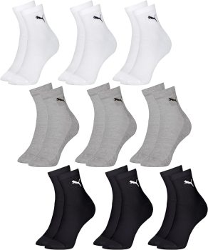Kit 9 Meias de Algodão Esportiva Cano Medio PUMA