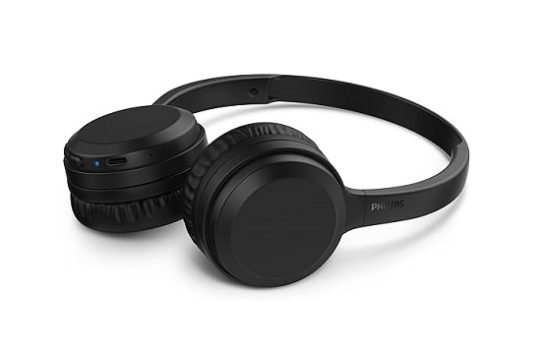 Headphone Philips bluetooth on-ear com microfone e energia para 15 horas na cor preto TAH1108BK/55