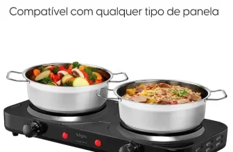 Fogão Elétrico Portátil Cooktop 2 Bocas Elgin