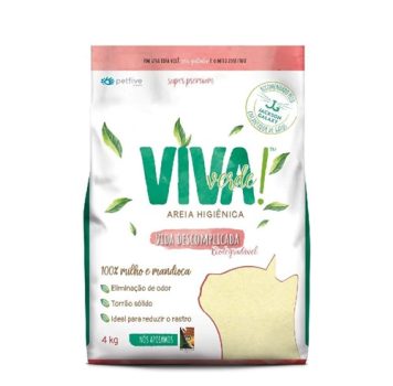 Areia Higiênica Biodegradável para Gatos Petfive / Viva Verde Vida Descomplicada 4kg