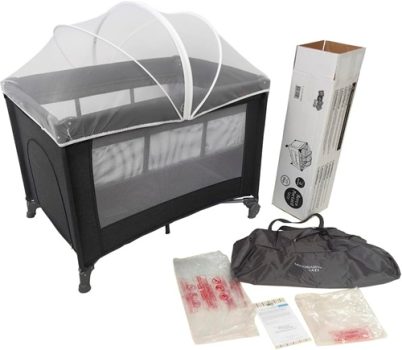 Berço Portátil Infantil Cercado 0-15kg Lazy MaxiBaby (Grafite)