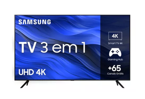 Smart Tv 43” Crystal Uhd 4k 43cu7700 Preta Samsung Bivolt