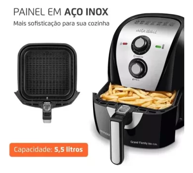 Fritadeira Sem Óleo Air Fryer Af-55i 5,5l Mondial Cor Preto 127V