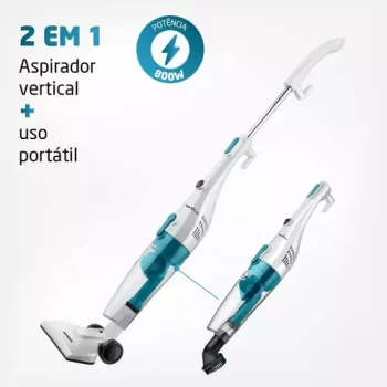 Aspirador De Pó Mondial 800w Branco/azul Ap-34-bl Cor Branco 110V