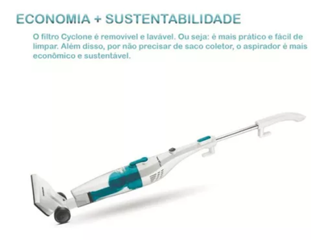 Aspirador De Pó Vertical Turbo Cycle, Mondial, 220v-ap-34-bl Cor Azul-turquesa Voltagem 220v