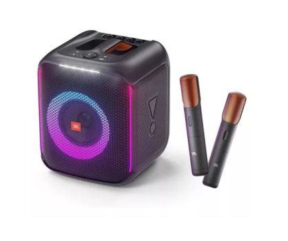 Caixa De Som Party Box Encore 2 Microfones Preta Jbl Cor Preto 110V/220V