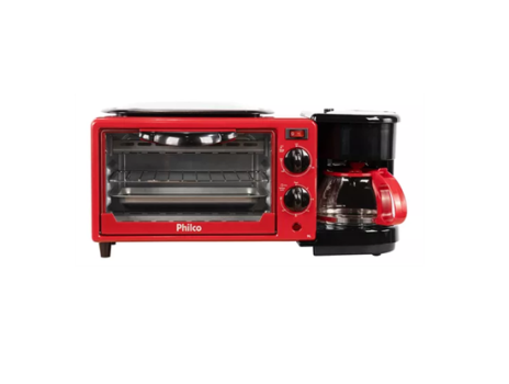 Forno Elétrico Philco 3 Em 1 Pfe09v Forno, Cafeteira E Grill