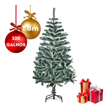 Arvore Natal 180cm 320 Galhos Luxo Cheia Decoração Premium