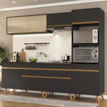 Cozinha Completa 5 Pç C/ Armário Balcão Mp3715 Veneza Gb Pta