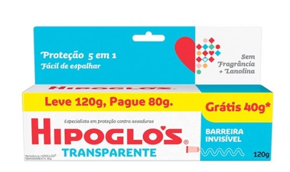 Hipoglós Transparente Creme Preventivo De Assaduras Leve 120g Pague 80g