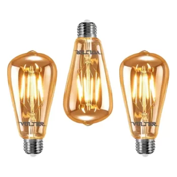 Kit 3 Lâmpada Filamento Led Decorativa Retrô Vintage Âmbar Cor Da Luz Branco-quente 110v/220v