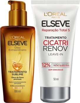 Kit Óleo Extraordinário L’Oréal Paris + Leave-in de Tratamento Cicatri Renov, L’Oréal Paris