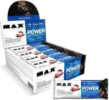 Power Protein Bar Caixa com 12 Unidades (492g) – Napolitano