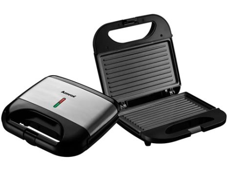 Sanduicheira Amvox AMS 500 Preta 750W – Antiaderente