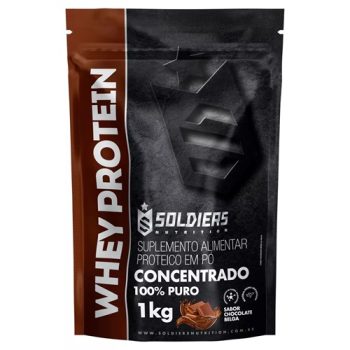 Whey Protein Concentrado 1Kg – Chocolate Belga – Soldiers Nutrition