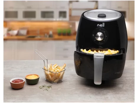 Fritadeira Elétrica sem Óleo/Air Fryer Nell Smart – Preta 2,4L com Timer