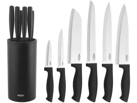 Jogo de Facas Brinox Inox com Cepo 2558/400 – 7 Peças