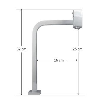 TORNEIRA BANHEIRO QUADRADA ALTA ACIONAMENTO POR 1/4 VOLTA DESQ303