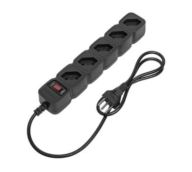 Protetor Eletrônico Filtro de Linha com 5 tomadas EPE 205 Preto Intelbras