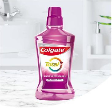 Enxaguante Bucal Colgate Total 12 Gengiva Reforçada 500ml, Branco