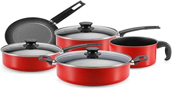 Jogo de Panelas 5 Peças Vermelho Magnific Antiaderente Panelux