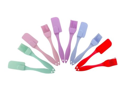 Kit 2 Peças Espátula E Pincel De Silicone Resistente Altas Temperaturas Para Uso Culinário