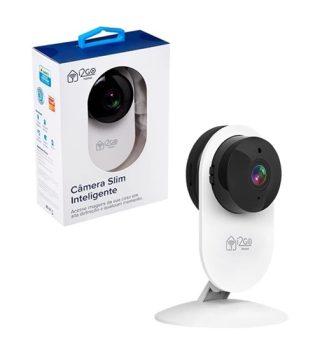 Câmera Inteligente Wi-Fi Slim 180° Full HD 1080p i2GO Home – Compatível com Alexa