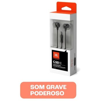 JBL, Fone de Ouvido in Ear, C50HI – Preto