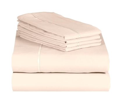 Jogo de Lençol Solteirão Percal Flex- 2 Peças – 200 Fios – com Ponto Palito – Super Macio – Resistente – (Solteirão, Palha)