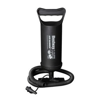 Bestway, Bomba de ar manual 30cm para infláveis com 3 bicos adaptáveis, Preta