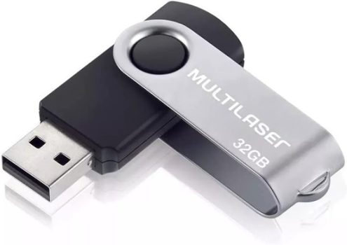 Pen Drive Twist 2.0 32GB USB Leitura 10MB/s e Gravação 3MB/s Preto Multilaser – PD589